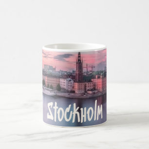 Mug Stockholm Capitale de la Suède Skyline de nuit