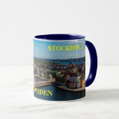 Mug Stockholm Suède Musique panoramique (Devant droit)