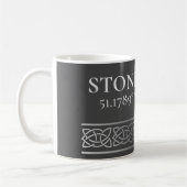 Mug Stonehenge Latitude Longitude foncé (Gauche)