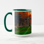 Mug Stonehenge Standing Stones au coucher du soleil (Gauche)