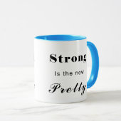 Mug Stong est le nouveau joli - texte seulement (Devant droit)