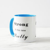 Mug Stong est le nouveau joli - texte seulement (Devant gauche)