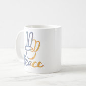 Mug Stopper Avec L'Ukraine - SYMBOLE DE PAIX V-Sign Fr (Devant gauche)