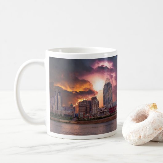 Mug Stormy Cincinnati Great American Ball Park (Avec donut)