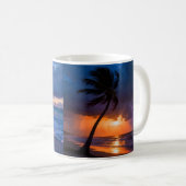 Mug Stormy Sunset Beach Canvas Print | Lone Palm Drama (Devant droit)