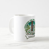 Mug Stowe Vermont, Explorez l'affiche de ski Wildernes (Devant gauche)