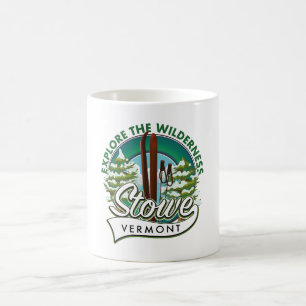 Mug Stowe Vermont, Explorez l'affiche de ski Wildernes