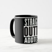 Mug Straight Outta ajouter votre texte (Devant gauche)