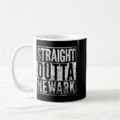 Mug Straight Outta Newark New Jersey Distressed Effect (Gauche)