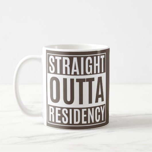 Mug Straight Outta Résidence diplôme médical (Gauche)