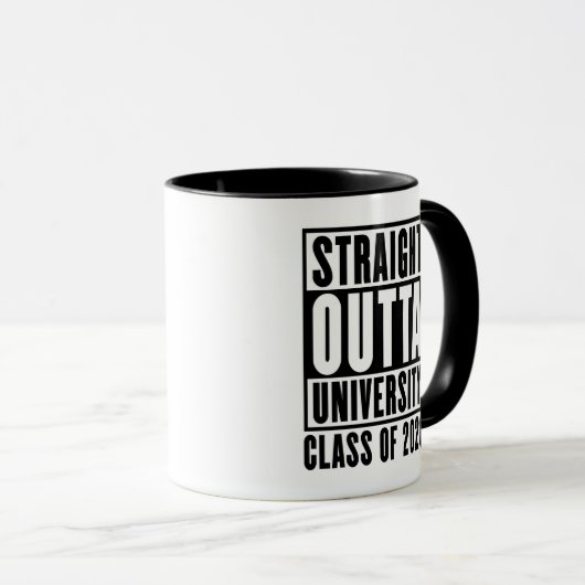Mug Straight Outta University Class of 2026 (Devant droit)