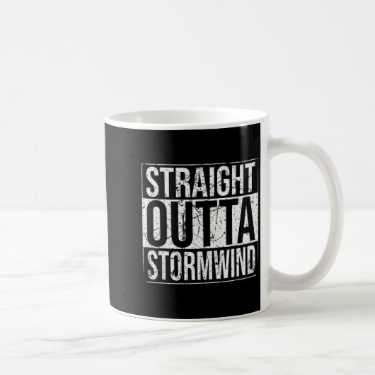Mug Straight Outta Wind Funny Wow Alliance Gamer Vinta (Droite)