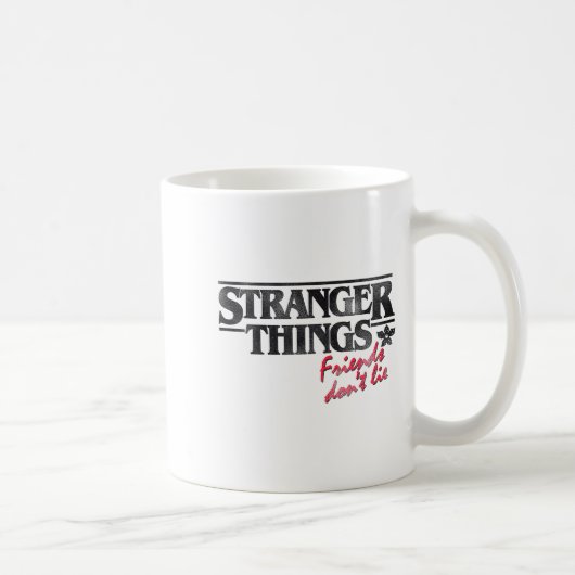 Mug Stranger Things Friends Don't Lie Distressed Text  (Droite)