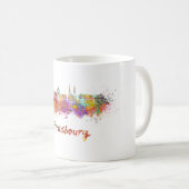 Mug Strasbourg skyline in watercolor (Devant droit)