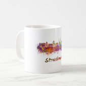 Mug Strasbourg skyline in watercolor (Devant gauche)