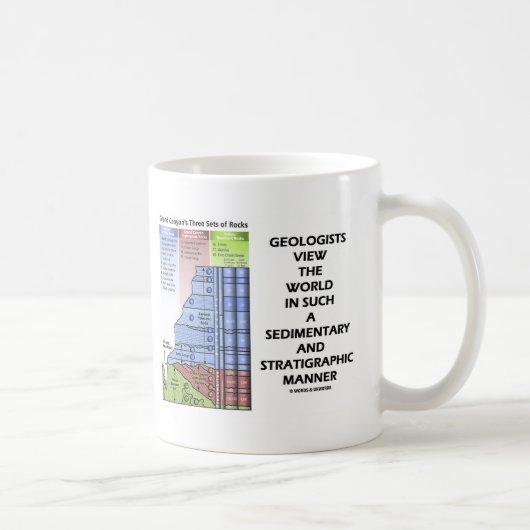 Mug Stratigraphique sédimentaire du monde de vue de (Droite)