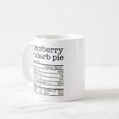 Mug Strawberry Rhubarb Pie Nutrition Fact Thanksgiving (Devant gauche)