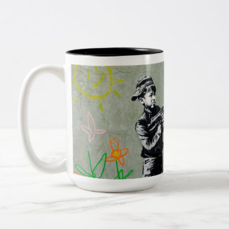 Mug Street Art "Urban Dreams" Tweekleurige Koffiemok