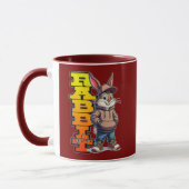 Mug Street Rabbit – Urban Easter Bunny Design - caneca (Gauche)