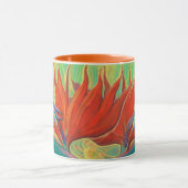 Mug Strelitzia Oiseau de Paradis Fleur tropicale Art (Centre)