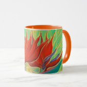 Mug Strelitzia Oiseau de Paradis Fleur tropicale Art (Devant droit)