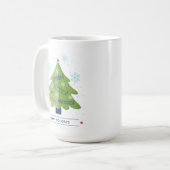Mug Stress Bienheureux Noël Obsédé Personnalisé (Devant gauche)