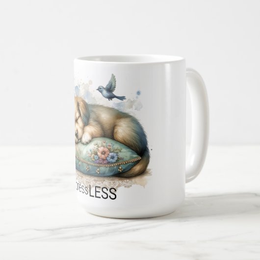 Mug Stress De Chiot Reposant Moins (Devant droit)