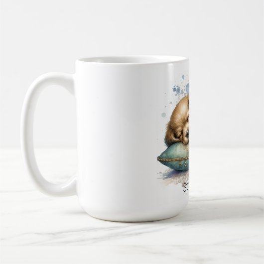 Mug Stress De Chiot Reposant Moins (Gauche)