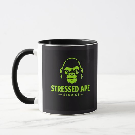 Mug Stressed Ape Studios Green Logo (Gauche)