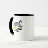 Mug Stretching Cat Loading Bar Funny Motivational Cart (Devant gauche)