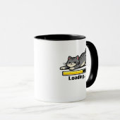 Mug Stretching Cat Loading Bar Funny Motivational Cart (Devant droit)