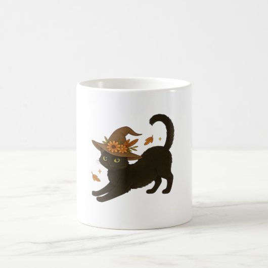 Mug Stretting Chat Noir - Witchy Automne Classique T-S (Centre)