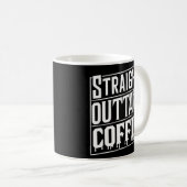 Mug Stright Outta Coffin Funny Vampire Puns d'Hallowee (Devant droit)