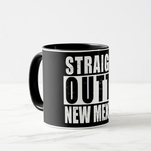 Mug Stright Outta Nouveau-Mexique Word Art (Devant gauche)