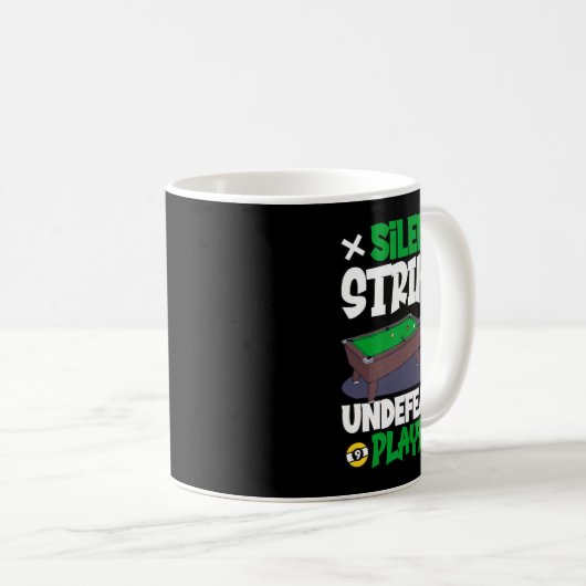 Mug Striker Silencieux - Billard Et Chat (Devant droit)