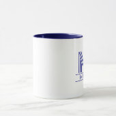 Mug Striped Monogram Initial & Name Two-Tone (Centre)
