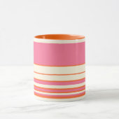 Mug Stripes complexes - rose, orange et crème (Centre)