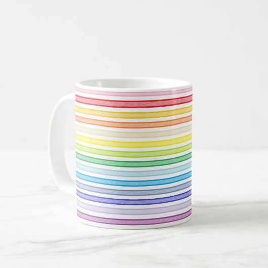 Mug Stripes générales spectre plus large arc-en-ciel (Devant gauche)