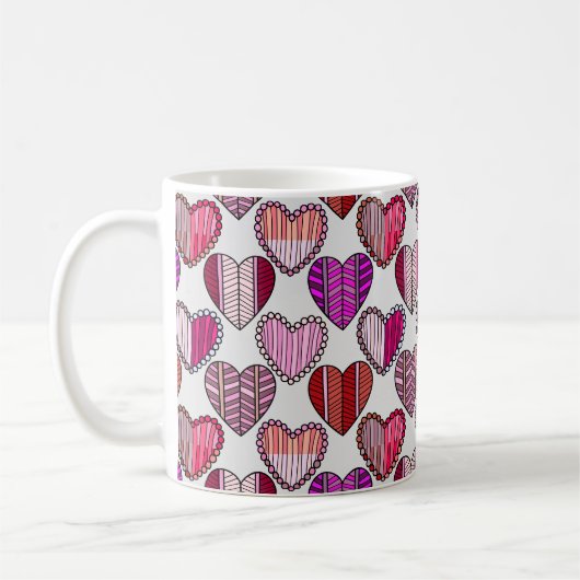 Mug Stripes of Love : Une Symphonie de coeur (Gauche)
