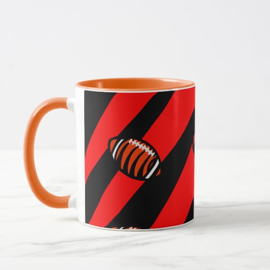 MUG STRIPES ORANGE ET NOIR (Gauche)