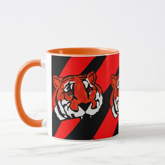 MUG STRIPES ORANGE ET NOIR (Gauche)