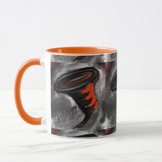 MUG STRIPES ORANGE ET NOIR (Gauche)