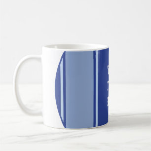 Mug STRIPES SPORTIVES - Bleu + votre texte