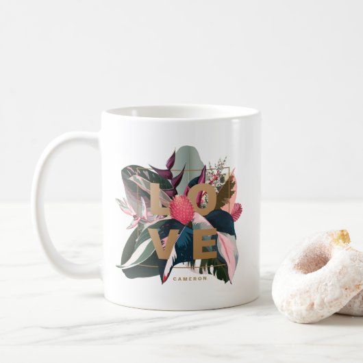 Mug Stromanthe, Fibre de caoutchouc et Philodendron ro (Avec donut)