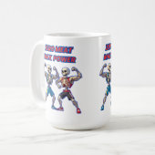 Mug Strong to the Bone – Funny Skeleton Muscle Design (Devant gauche)