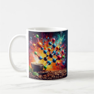 Mug Structure de caféine moléculaire - Science Art Caf