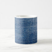 Mug Structure en denim tissu Jeans bleu (Centre)