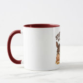 Mug Stubborn as a mule funny cartoon donkey (Gauche)