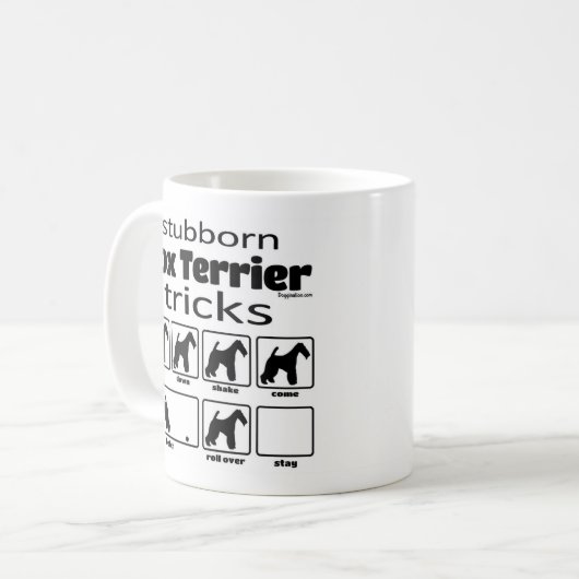 Mug Stubborn Fox Terrier Tricks (Devant gauche)