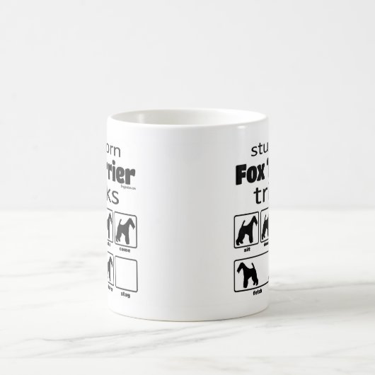 Mug Stubborn Fox Terrier Tricks (Centre)